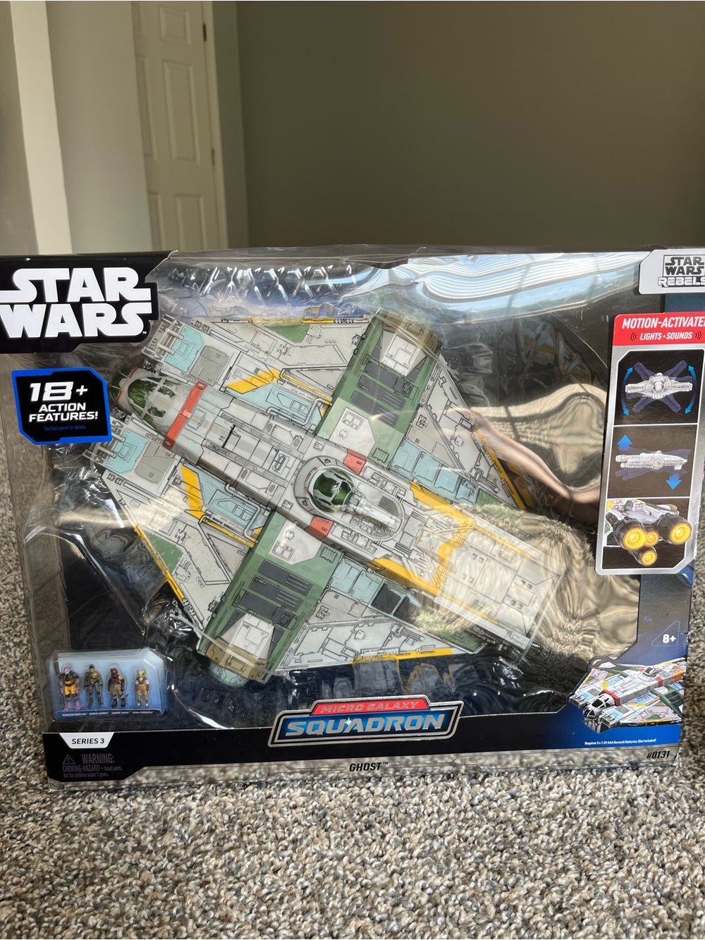 Star Wars Micro Galaxy Squadron Ghost Ship - Green, White, Yellow